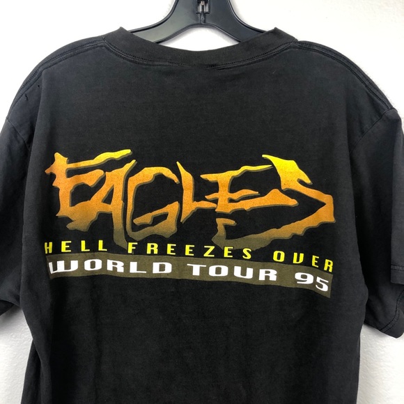 Tultex - Vintage Eagles band "Hell Freezes Over world tour '95" t-shirt - size L - Picture 1 of 14